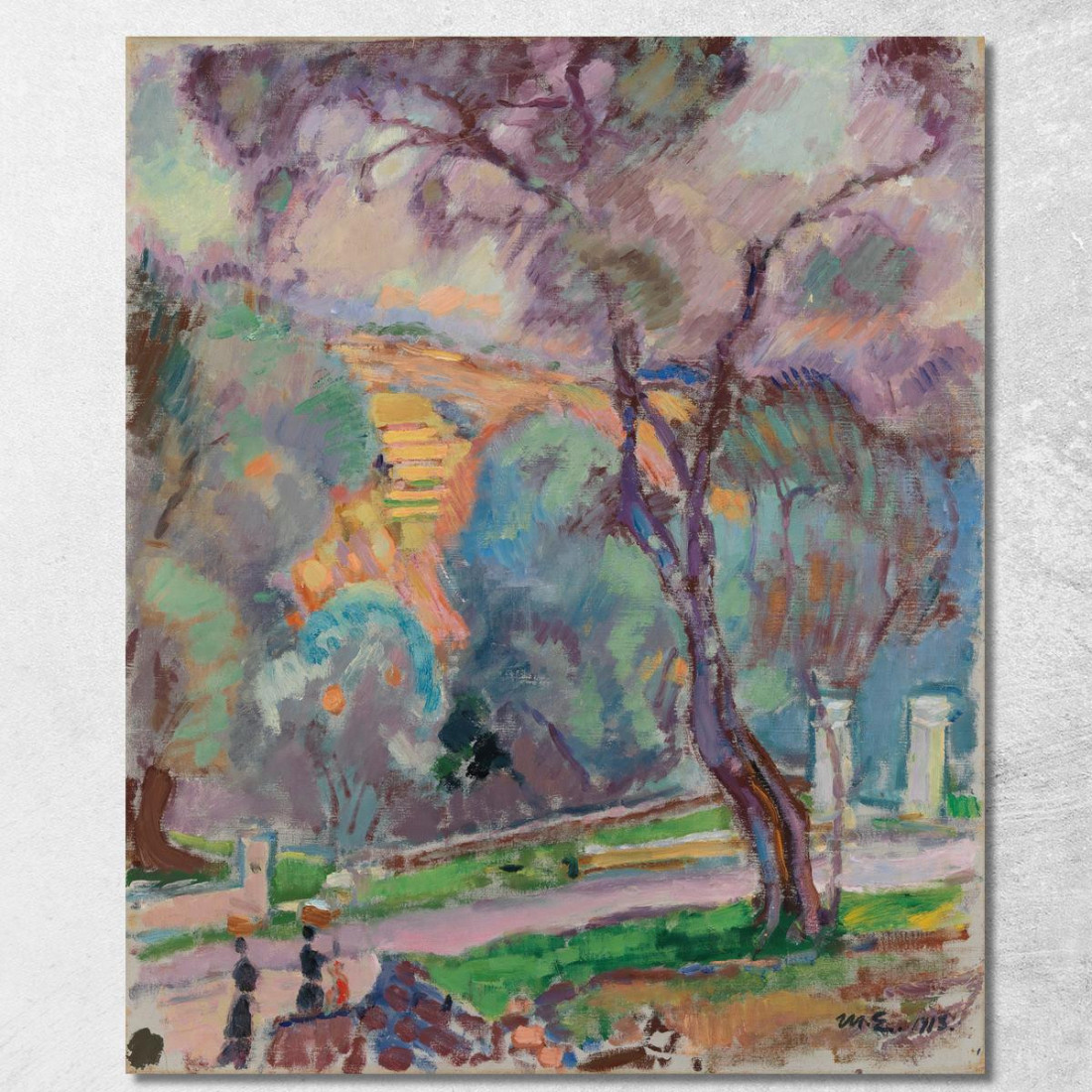 Vista Del Parco Da Sanremo Magnus Enckell mek48 quadro stampato su tela