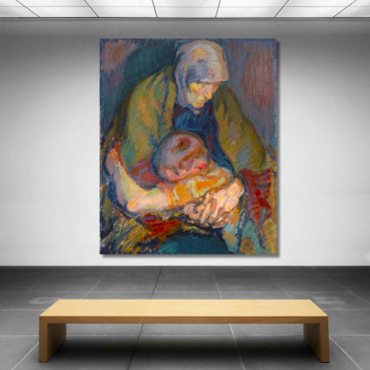 Pietà Magnus Enckell mek49 quadro stampato su tela