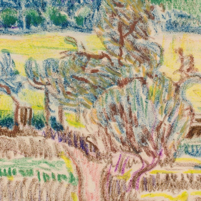 Giardino Magnus Enckell mek57 quadro stampato su tela