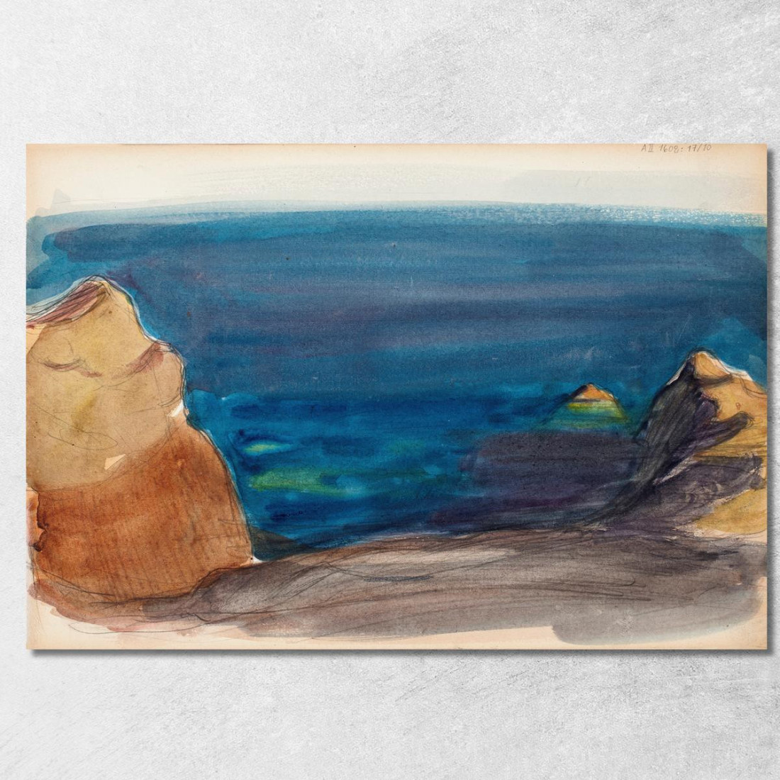 Schizzo Del Paesaggio Della Spiaggia Magnus Enckell mek58 quadro stampato su tela Schizzo Del Paesaggio Della Spiaggia Magnus Enckell mek58 quadro stampato su tela