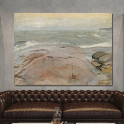 Paesaggio Balneare Dall'Isola Di Suursaari Magnus Enckell mek65 quadro stampato su tela