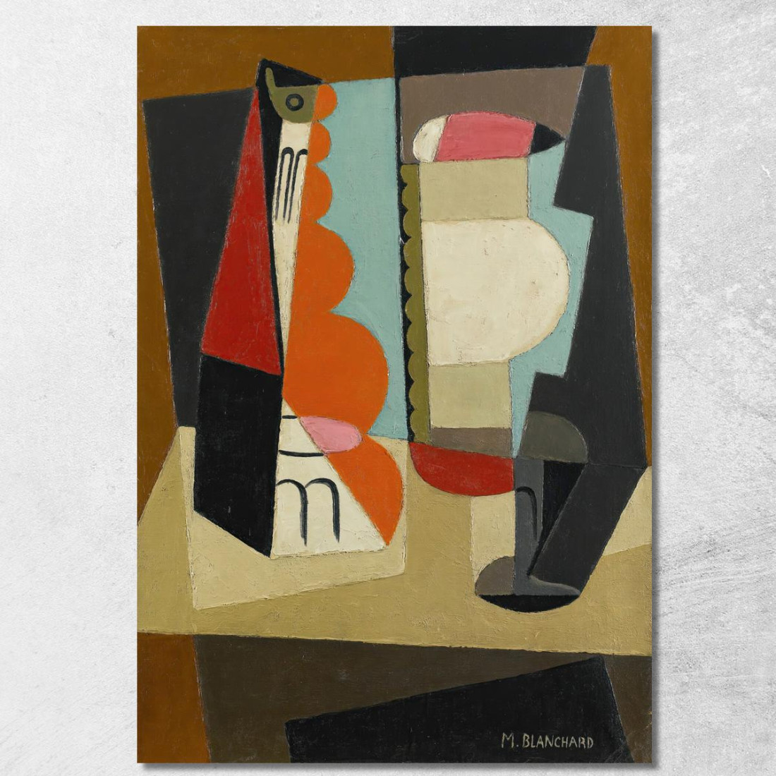 Natura Morta Cubista María Blanchard mbl8 quadro stampato su tela Natura Morta Cubista María Blanchard mbl8 quadro stampato su tela
