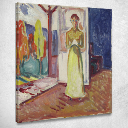 Donna In Piedi Sulla Soglia Edvard Munch em403 quadro stampato su tela