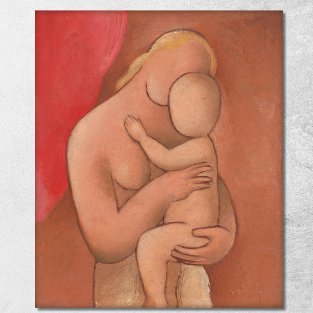 Madre Con Bambino Mikuláš Galanda mgl79 quadro stampato su tela Madre Con Bambino Mikuláš Galanda mgl79 quadro stampato su tela