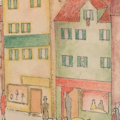 Strada Con Pasticceria Mikuláš Galanda mgl111 quadro stampato su tela