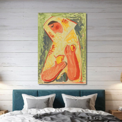 Donna Con Frutta Mikuláš Galanda mgl144 quadro stampato su tela