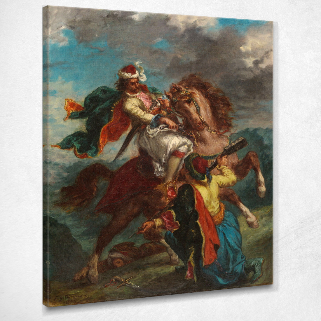 Un Turco Si Arrende A Un Cavaliere Greco Eugène Delacroix edx6 quadro stampato su tela Un Turco Si Arrende A Un Cavaliere Greco Eugène Delacroix edx6 quadro stampato su tela