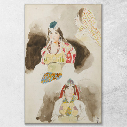 Album Di Viaggio In Marocco Eugène Delacroix edx7 quadro stampato su tela