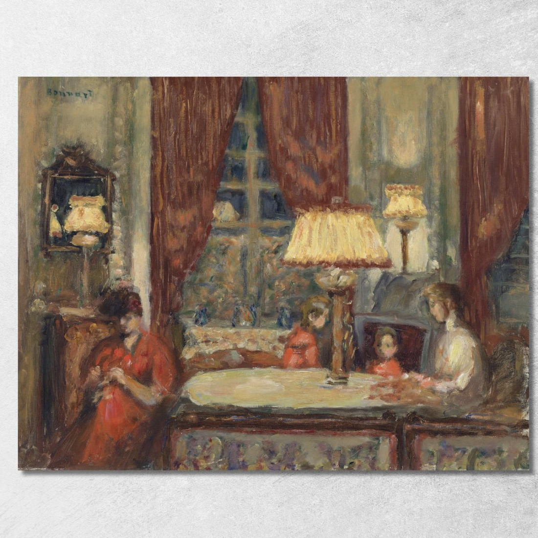 Serata Sotto Le Lampade Pierre Bonnard pbn10 quadro stampato su tela Serata Sotto Le Lampade Pierre Bonnard pbn10 quadro stampato su tela