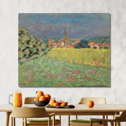 Il Campo Di Grano Davanti Alla Chiesa Pierre Bonnard pbn29 quadro stampato su tela