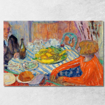 Pranzo Pierre Bonnard pbn31 quadro stampato su tela