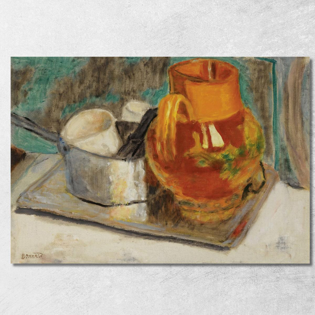 Natura Morta Con Brocca Arancione Pierre Bonnard pbn46 quadro stampato su tela Natura Morta Con Brocca Arancione Pierre Bonnard pbn46 quadro stampato su tela