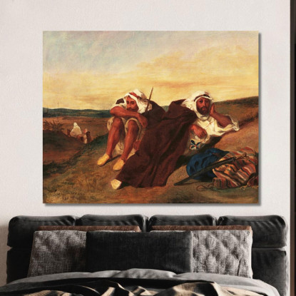 Arabi Di Orano Eugène Delacroix edx13 quadro stampato su tela