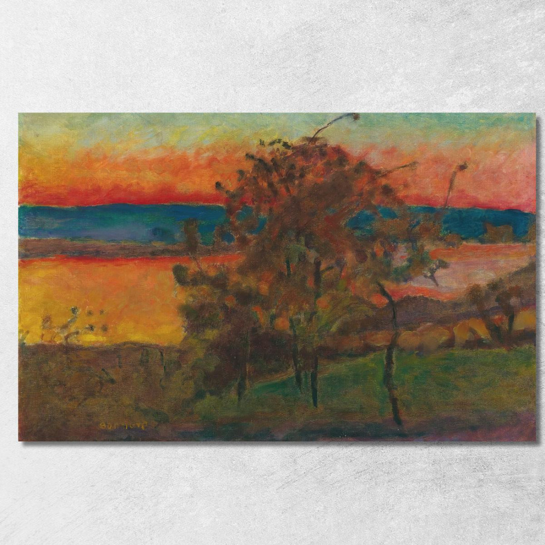 Sole Al Tramonto Pierre Bonnard pbn65 quadro stampato su tela Sole Al Tramonto Pierre Bonnard pbn65 quadro stampato su tela