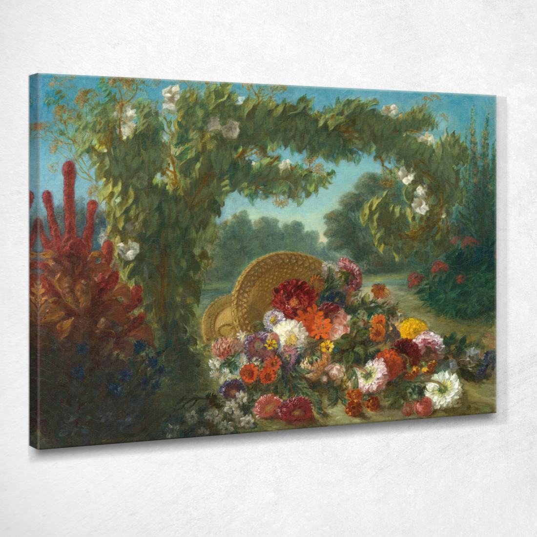 Cesto Di Fiori 2 Eugène Delacroix edx15 quadro stampato su tela Cesto Di Fiori 2 Eugène Delacroix edx15 quadro stampato su tela