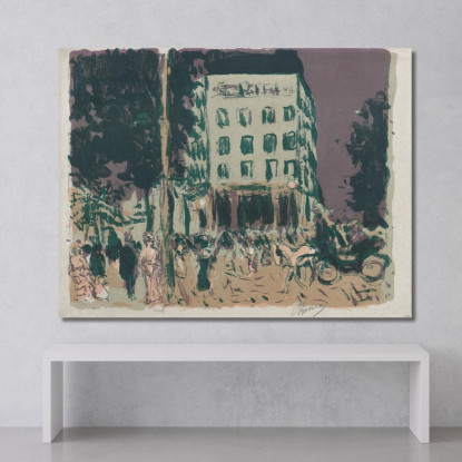 I Boulevards Pierre Bonnard pbn70 quadro stampato su tela