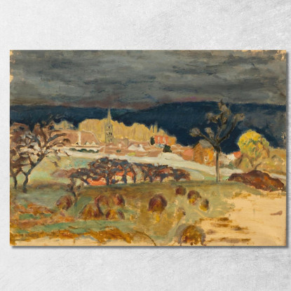 Villaggio Del Cielo Tempestoso Pierre Bonnard pbn74 quadro stampato su tela