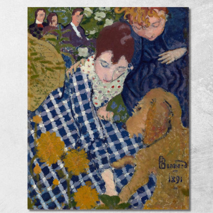 Donne Con Un Cane Pierre Bonnard pbn77 quadro stampato su tela