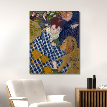 Donne Con Un Cane Pierre Bonnard pbn77 quadro stampato su tela