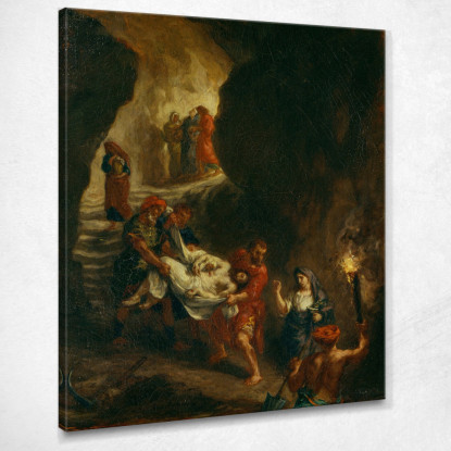 Cristo Portato Giù Al Sepolcro Eugène Delacroix edx18 quadro stampato su tela