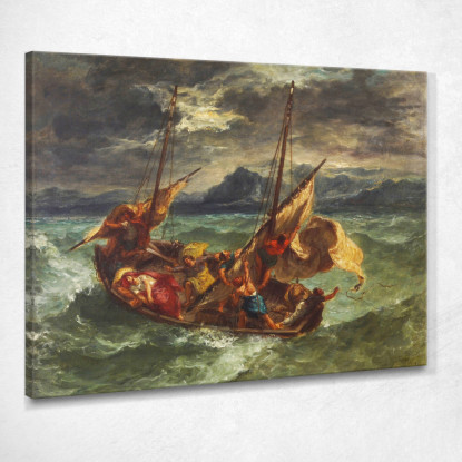 Cristo Sul Mare Di Galilea 1854 Eugène Delacroix edx20 quadro stampato su tela