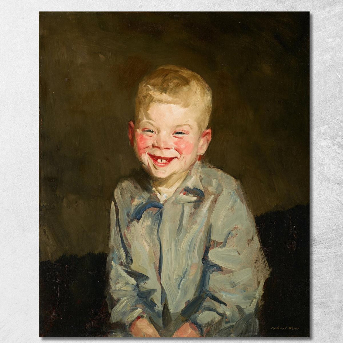 Ragazzo Che Ride Robert Henri rhn34 quadro stampato su tela Ragazzo Che Ride Robert Henri rhn34 quadro stampato su tela