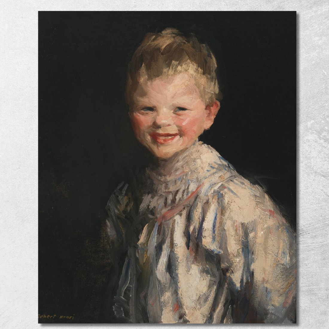 Bambino Che Ride Robert Henri rhn35 quadro stampato su tela Bambino Che Ride Robert Henri rhn35 quadro stampato su tela