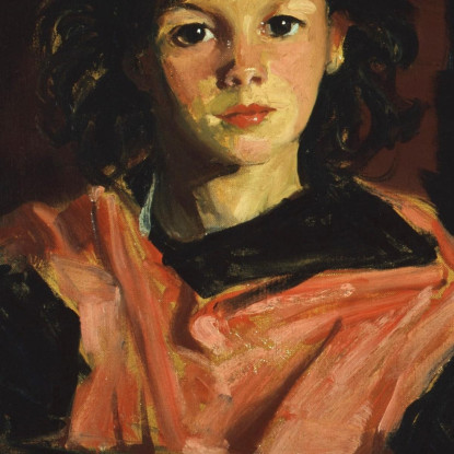 Mary Ann Con Il Suo Cestino Robert Henri rhn42 quadro stampato su tela