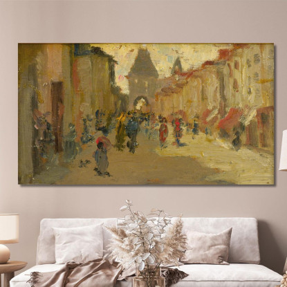 Moret Street Robert Henri rhn46 quadro stampato su tela