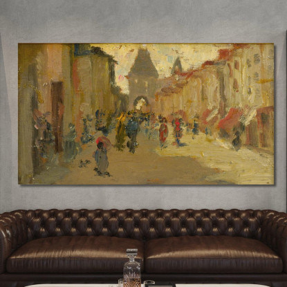 Moret Street Robert Henri rhn46 quadro stampato su tela