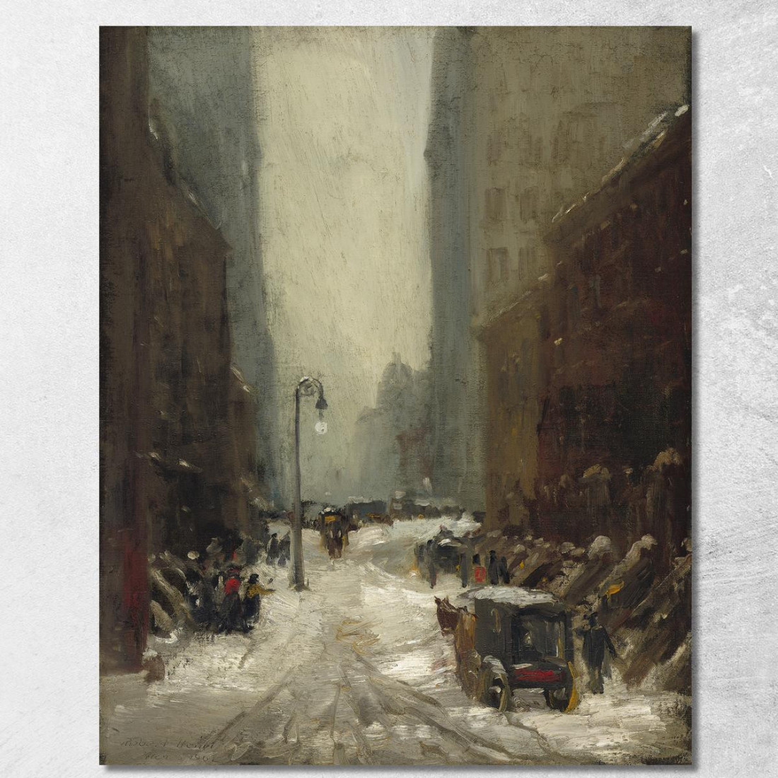 Neve A New York Robert Henri rhn61 quadro stampato su tela Neve A New York Robert Henri rhn61 quadro stampato su tela