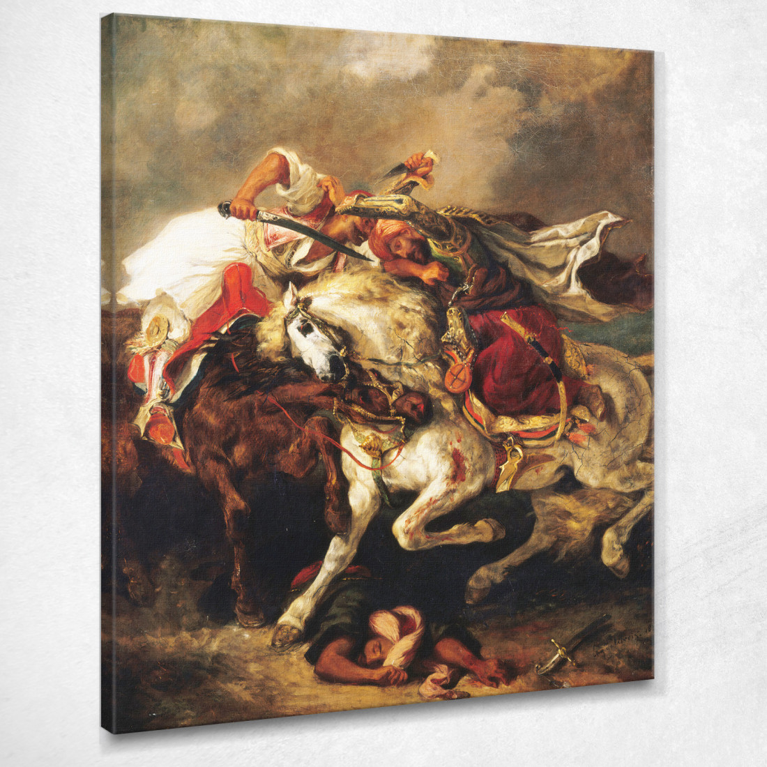 Combattimento Comune Del Giaour E Del Pascià Eugène Delacroix edx25 quadro stampato su tela