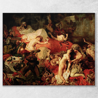 Morte Di Sardanapalo Eugène Delacroix edx27 quadro stampato su tela