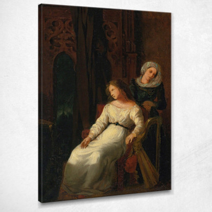 Desdemona Ed Emilia Eugène Delacroix edx29 quadro stampato su tela