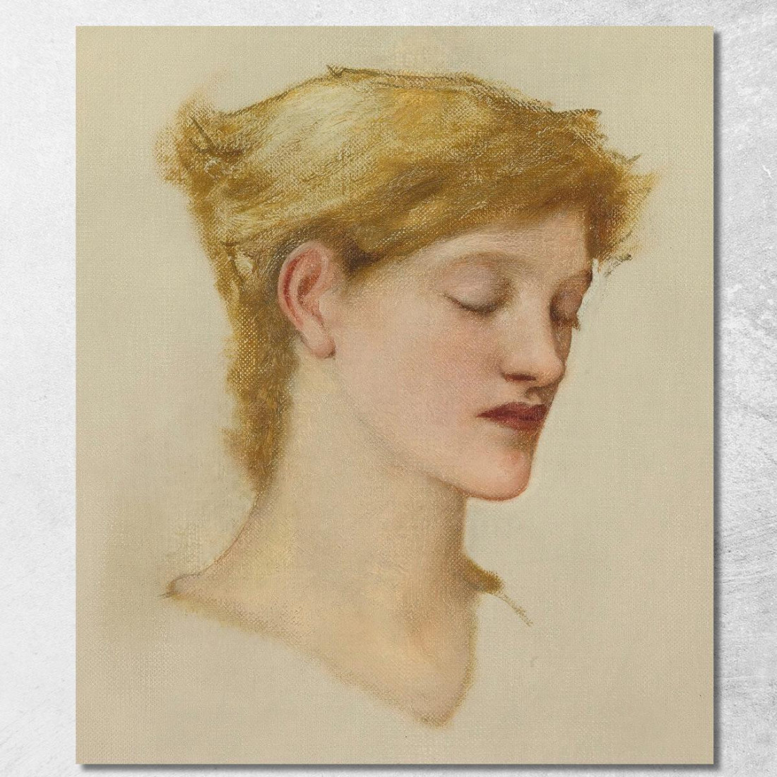 Testa Di Donna Sir Edward Coley Burne-Jones ecb25 quadro stampato su tela Testa Di Donna Sir Edward Coley Burne-Jones ecb25 quadro stampato su tela