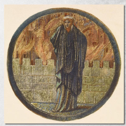 Le Lacrime Di Helen Sir Edward Coley Burne-Jones ecb28 quadro stampato su tela