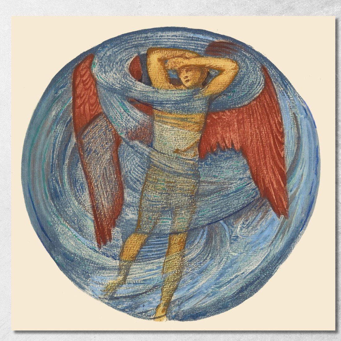 Amore Nella Nebbia Sir Edward Coley Burne-Jones ecb37 quadro stampato su tela