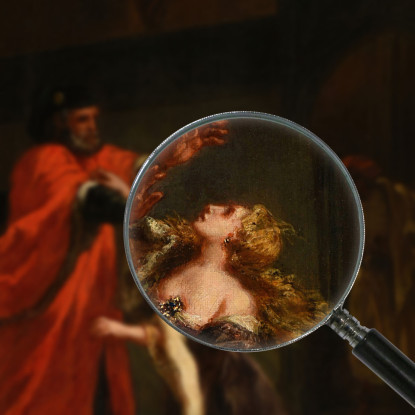 Desdemona Maledetta Dal Padre Eugène Delacroix edx30 quadro stampato su tela