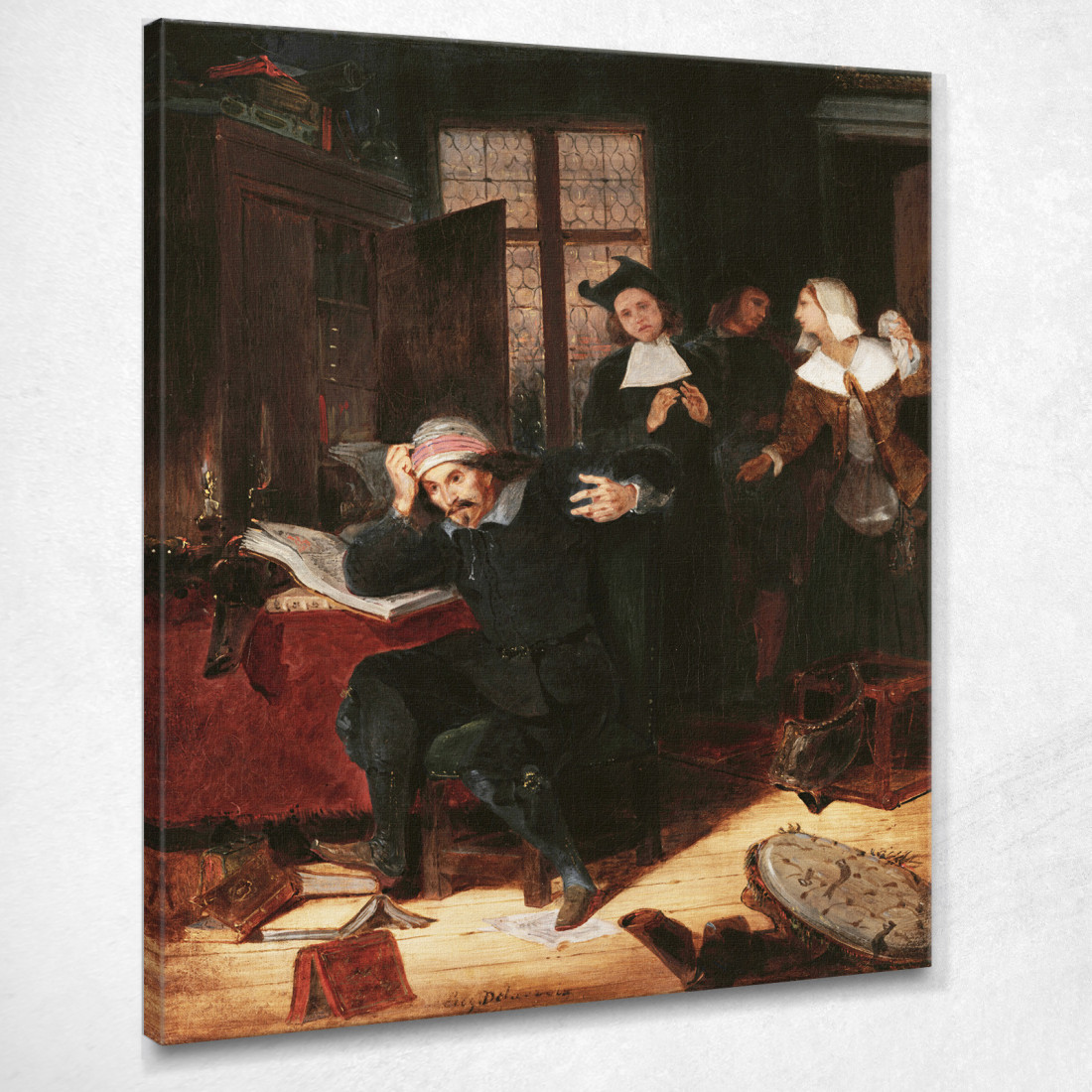 Don Chisciotte Nella Sua Biblioteca Eugène Delacroix edx31 quadro stampato su tela Don Chisciotte Nella Sua Biblioteca Eugène Delacroix edx31 quadro stampato su tela