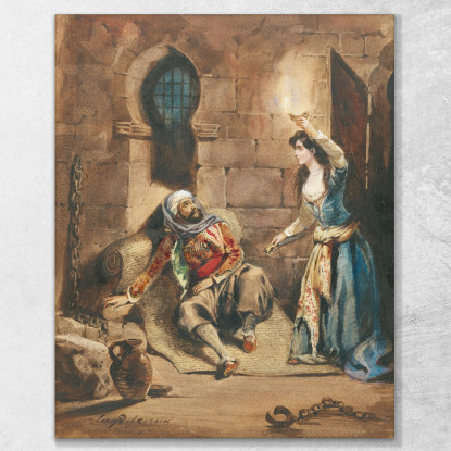 Episodio Tratto Da Il Corsaro Di Lord Byron Eugène Delacroix edx33 quadro stampato su tela