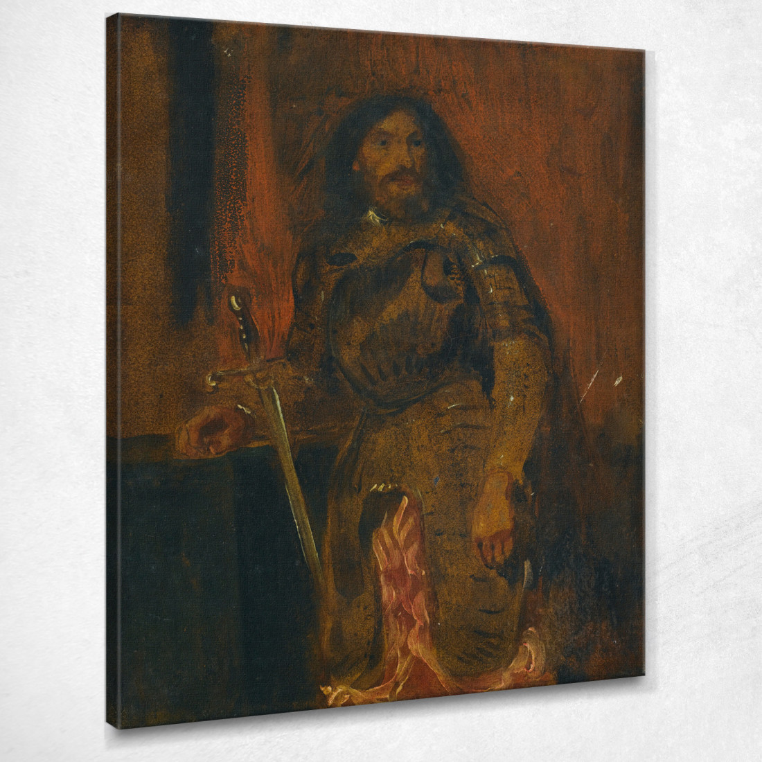 Studio Di Vicentini In Armatura Eugène Delacroix edx34 quadro stampato su tela Studio Di Vicentini In Armatura Eugène Delacroix edx34 quadro stampato su tela