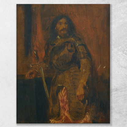 Studio Di Vicentini In Armatura Eugène Delacroix edx34 quadro stampato su tela
