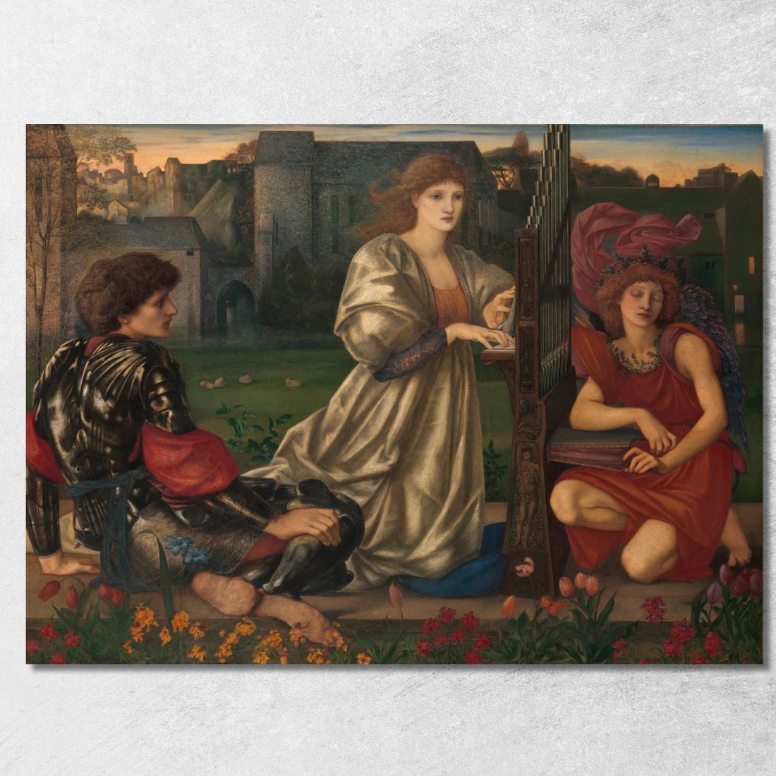 La Canzone D'Amore Sir Edward Coley Burne-Jones ecb88 quadro stampato su tela