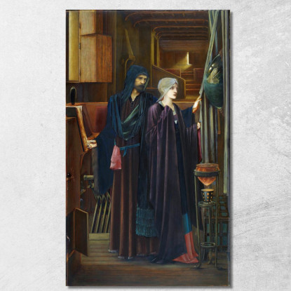 Il Mago Sir Edward Coley Burne-Jones ecb102 quadro stampato su tela