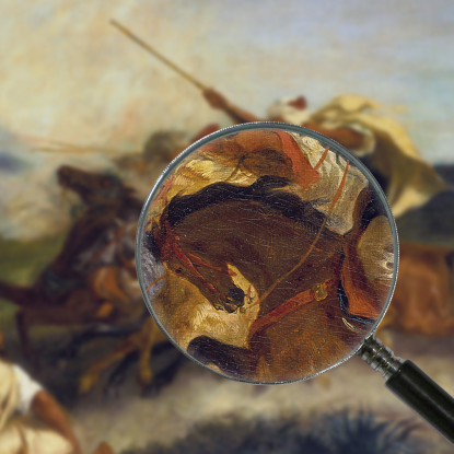 Fantasia Arabe Eugène Delacroix edx38 quadro stampato su tela