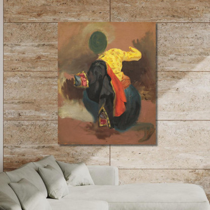 Figura In Costume Turco Eugène Delacroix edx40 quadro stampato su tela