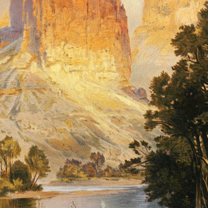 Scogliere Del Fiume Colorado Superiore Territorio Del Wyoming Thomas Moran tmr15 quadro stampato su tela