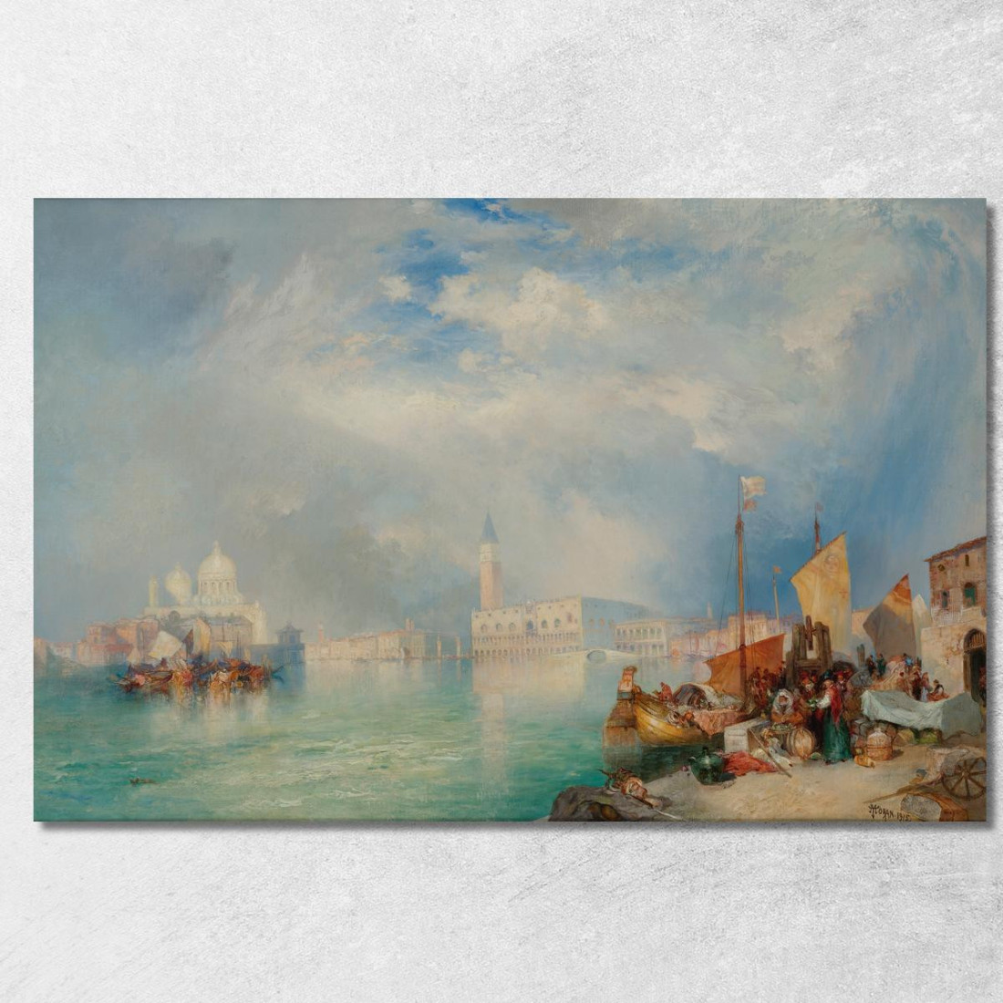 Ingresso Al Canal Grande Venezia Thomas Moran tmr18 quadro stampato su tela Ingresso Al Canal Grande Venezia Thomas Moran tmr18 quadro stampato su tela