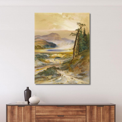 Geyser Excelsior Parco Di Yellowstone Thomas Moran tmr19 quadro stampato su tela