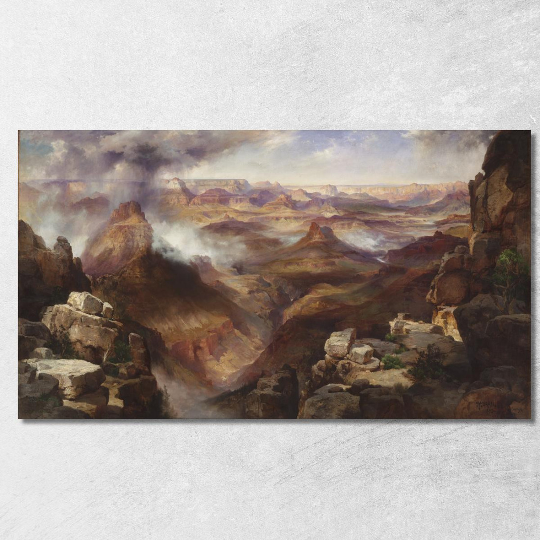 Grand Canyon Del Fiume Colorado Thomas Moran tmr23 quadro stampato su tela Grand Canyon Del Fiume Colorado Thomas Moran tmr23 quadro stampato su tela